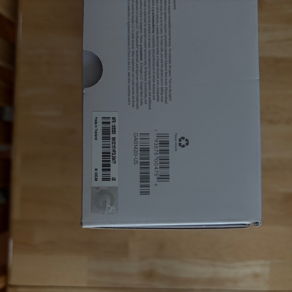 google Nest Audio Smart Speaker - Chalk White - Picture 5 of 6